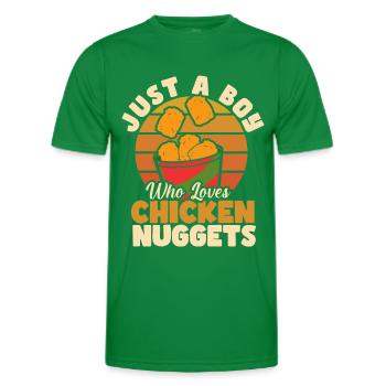 Croquettes de poulet Drôle Amateur de pépites de restauration rapide - T-shirt sport Homme - vert - Devant - AI Model Male 178 dark (178cm)