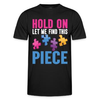 Puzzle Pièce Puzzle Amateur de Puzzle - T-shirt sport Homme - noir - Devant - AI Model Male 178 dark (178cm)