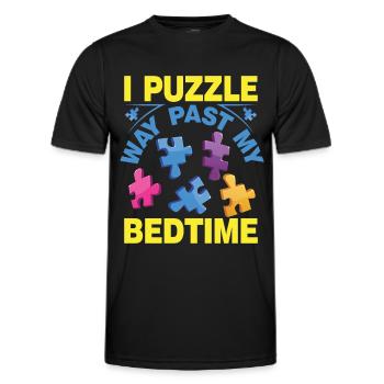 Puzzle Pièce Puzzle Amateur de Puzzle - T-shirt sport Homme - noir - Devant - AI Model Male 178 dark (178cm)