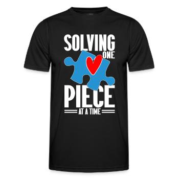 Puzzle Pièce Puzzle Amateur de Puzzle - T-shirt sport Homme - noir - Devant - AI Model Male 178 dark (178cm)