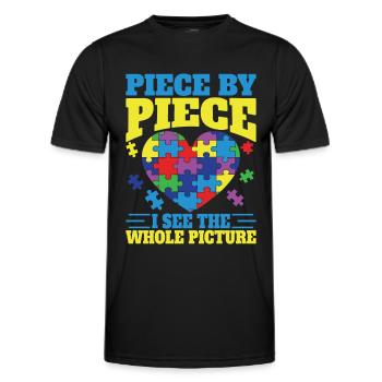 Puzzle Pièce Puzzle Amateur de Puzzle - T-shirt sport Homme - noir - Devant - AI Model Male 178 dark (178cm)