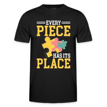 Puzzle Pièce Puzzle Amateur de Puzzle - T-shirt sport Homme - noir - Devant - AI Model Male 178 dark (178cm)