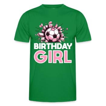 Birthday Girl Soccer Bday Party Theme - Men's Functional T-Shirt - kelly green - Front - AI Model Male 178 dark (178cm)