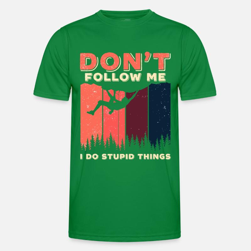 Klettern Mountain Boulder Climble Kletterer Männer Funktions-T-Shirt