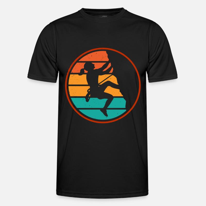 Klettern Mountain Boulder Climble Kletterer - Männer Funktions-T-Shirt - Schwarz