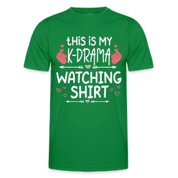 Drame coréen Merch K-Drama Lover Fan - T-shirt sport Homme - vert - Devant - AI Model Male 178 dark (178cm)