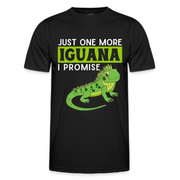 Iguanische Reptilienliebhaber Herpetologe - Männer Funktions-T-Shirt - Schwarz - Vorne - AI Model Male 178 dark (178cm)