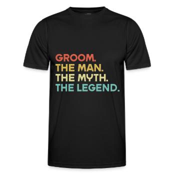 Bräutigam Bachelor Party Unkraut - Männer Funktions-T-Shirt - Schwarz - Vorne - AI Model Male 178 dark (178cm)