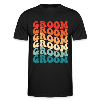 Bräutigam Bachelor Party Unkraut - Männer Funktions-T-Shirt - Schwarz - Vorne - AI Model Male 178 dark (178cm)