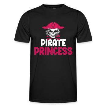 Pirate Princess Pirate Skull Cross Bones - Men's Functional T-Shirt - black - Front - AI Model Male 178 dark (178cm)