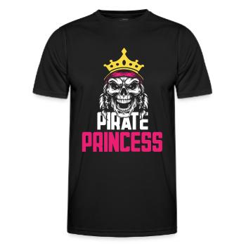Pirate Princess Pirate Skull Cross Bones - Men's Functional T-Shirt - black - Front - AI Model Male 178 dark (178cm)