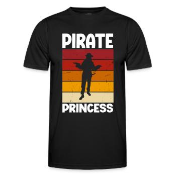 Pirate Princess Pirate Skull Cross Bones - Men's Functional T-Shirt - black - Front - AI Model Male 178 dark (178cm)