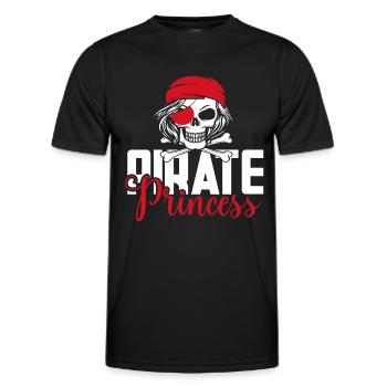 Pirate Princess Pirate Skull Cross Bones - Men's Functional T-Shirt - black - Front - AI Model Male 178 dark (178cm)