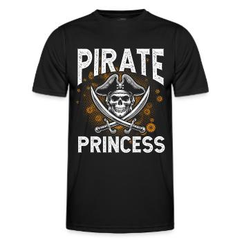 Pirate Princess Pirate Skull Cross Bones - Men's Functional T-Shirt - black - Front - AI Model Male 178 dark (178cm)