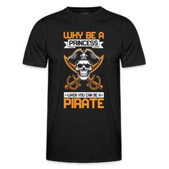 Pirate Princess Pirate Skull Cross Bones - Men's Functional T-Shirt - black - Front - AI Model Male 178 dark (178cm)