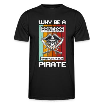 Pirate Princess Pirate Skull Cross Bones - Men's Functional T-Shirt - black - Front - AI Model Male 178 dark (178cm)