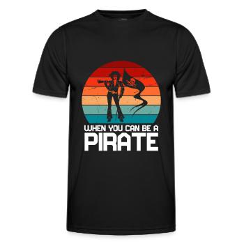 Pirate Princess Pirate Skull Cross Bones - Men's Functional T-Shirt - black - Front - AI Model Male 178 dark (178cm)