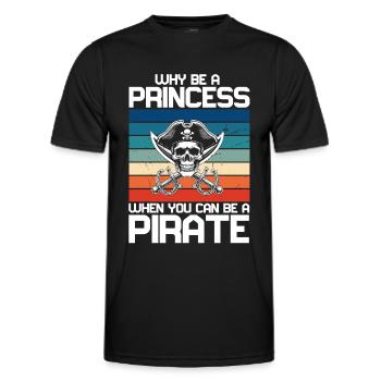 Pirate Princess Pirate Skull Cross Bones - Men's Functional T-Shirt - black - Front - AI Model Male 178 dark (178cm)