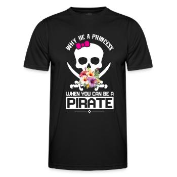 Pirate Princess Pirate Skull Cross Bones - Men's Functional T-Shirt - black - Front - AI Model Male 178 dark (178cm)