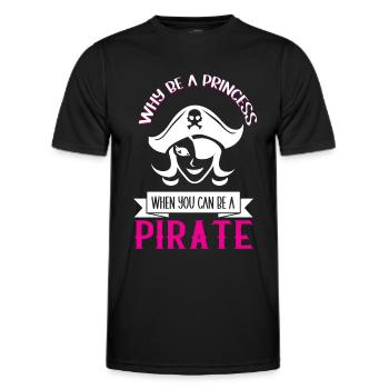 Pirate Princess Pirate Skull Cross Bones - Men's Functional T-Shirt - black - Front - AI Model Male 178 dark (178cm)