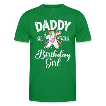 Anniversaire Papa Licorne Bday - T-shirt sport Homme - vert - Devant - AI Model Male 178 dark (178cm)