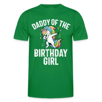 Anniversaire Papa Licorne Bday - T-shirt sport Homme - vert - Devant - AI Model Male 178 dark (178cm)