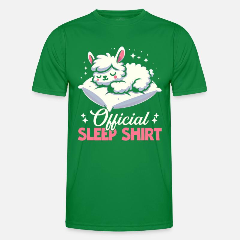 Offizielles Schlafhaus Lama PJ Sleeping Nickering Männer Funktions-T-Shirt