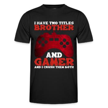 Video Games Gaming Boys Brother Teen - Men's Functional T-Shirt - black - Front - AI Model Male 178 dark (178cm)