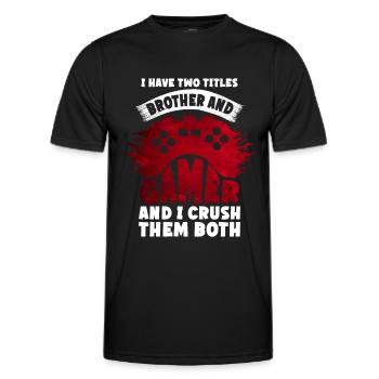 Video Games Gaming Boys Brother Teen - Men's Functional T-Shirt - black - Front - AI Model Male 178 dark (178cm)