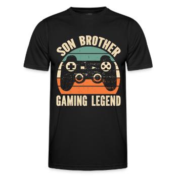 Video Games Gaming Boys Brother Teen - Men's Functional T-Shirt - black - Front - AI Model Male 178 dark (178cm)