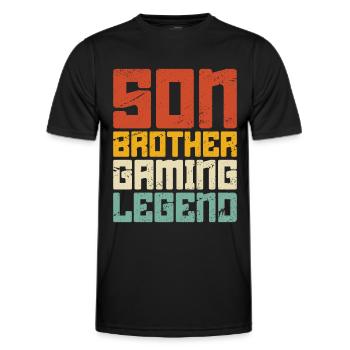 Video Games Gaming Boys Brother Teen - Men's Functional T-Shirt - black - Front - AI Model Male 178 dark (178cm)