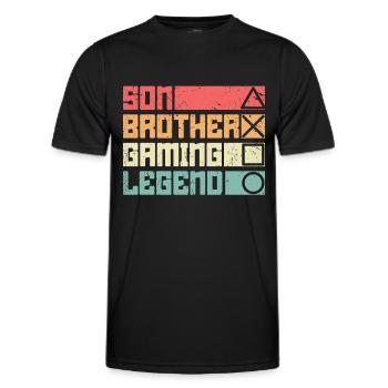 Video Games Gaming Boys Brother Teen - Men's Functional T-Shirt - black - Front - AI Model Male 178 dark (178cm)