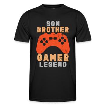 Video Games Gaming Boys Brother Teen - Men's Functional T-Shirt - black - Front - AI Model Male 178 dark (178cm)