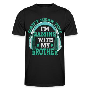 Video Games Gaming Boys Brother Teen - Men's Functional T-Shirt - black - Front - AI Model Male 178 dark (178cm)