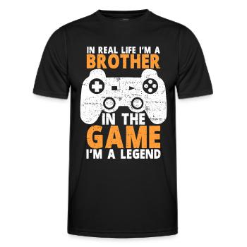 Video Games Gaming Boys Brother Teen - Men's Functional T-Shirt - black - Front - AI Model Male 178 dark (178cm)