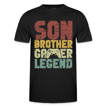 Video Games Gaming Boys Brother Teen - Men's Functional T-Shirt - black - Front - AI Model Male 178 dark (178cm)