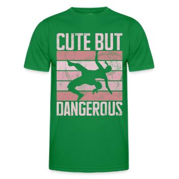 Lutteuse Fille Grappling Lutteuse Femmes - T-shirt sport Homme - vert - Devant - AI Model Male 178 dark (178cm)