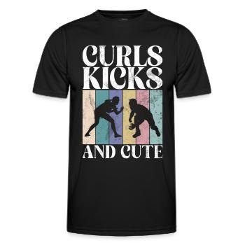 Lutteuse Fille Grappling Lutteuse Femmes - T-shirt sport Homme - noir - Devant - AI Model Male 178 dark (178cm)