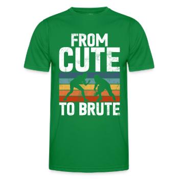Lutteuse Fille Grappling Lutteuse Femmes - T-shirt sport Homme - vert - Devant - AI Model Male 178 dark (178cm)