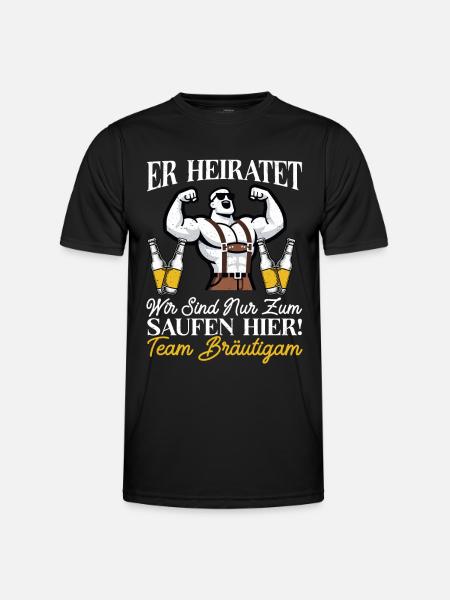 Le marié Funny EVJ - T-shirt sport Homme - noir
