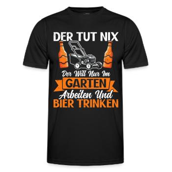 Biergarten Jardinage Jardinage Jardinier Jardinier - T-shirt sport Homme - noir - Devant - AI Model Male 178 dark (178cm)