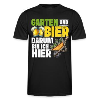 Biergarten Jardinage Jardinage Jardinier Jardinier - T-shirt sport Homme - noir - Devant - AI Model Male 178 dark (178cm)