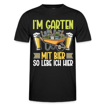 Biergarten Jardinage Jardinage Jardinier Jardinier - T-shirt sport Homme - noir - Devant - AI Model Male 178 dark (178cm)