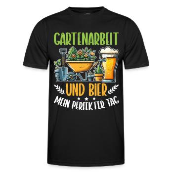 Beer Garden Gardening Allotment Gardener Gardener - Men's Functional T-Shirt - black - Front - AI Model Male 178 dark (178cm)