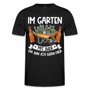 Biergarten Jardinage Jardinage Jardinier Jardinier - T-shirt sport Homme - noir - Devant - AI Model Male 178 dark (178cm)