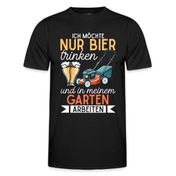 Biergarten Jardinage Jardinage Jardinier Jardinier - T-shirt sport Homme - noir - Devant - AI Model Male 178 dark (178cm)