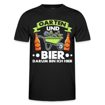 Biergarten Jardinage Jardinage Jardinier Jardinier - T-shirt sport Homme - noir - Devant - AI Model Male 178 dark (178cm)