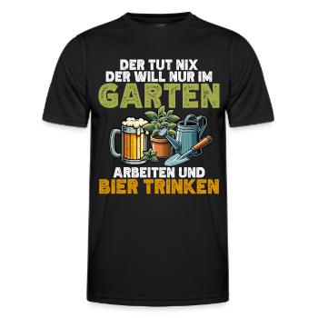 Biergarten Jardinage Jardinage Jardinier Jardinier - T-shirt sport Homme - noir - Devant - AI Model Male 178 dark (178cm)
