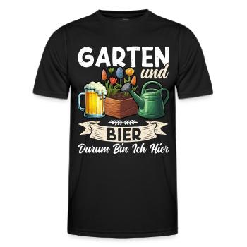Biergarten Jardinage Jardinage Jardinier Jardinier - T-shirt sport Homme - noir - Devant - AI Model Male 178 dark (178cm)
