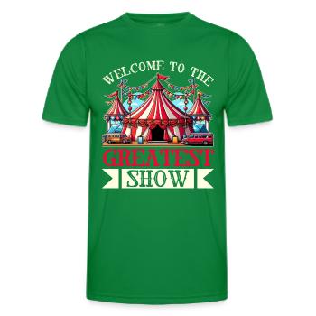 Circus Staff Carnival Costume Circus Event - Men's Functional T-Shirt - kelly green - Front - AI Model Male 178 dark (178cm)